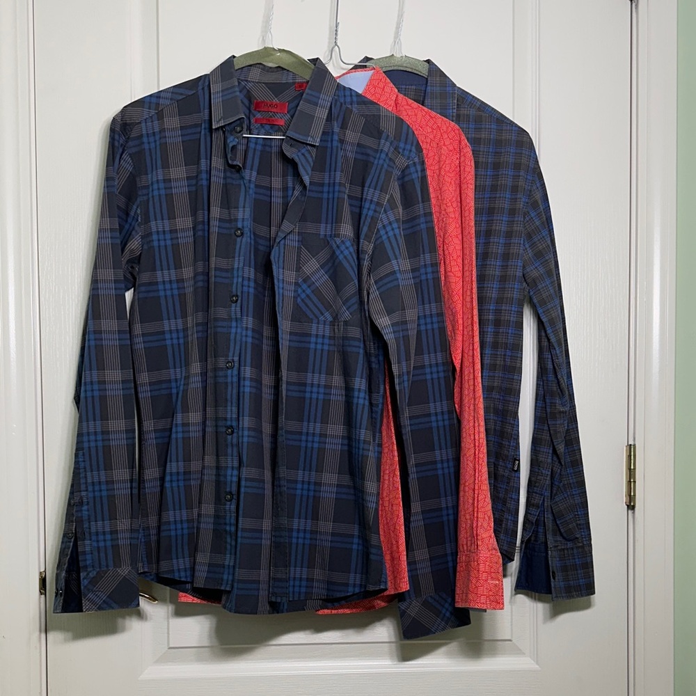 Hugo Boss Casual Button Down Shirts - 3 Shirts Small